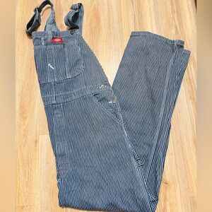Dickies Navy and White Pin Striped Overalls